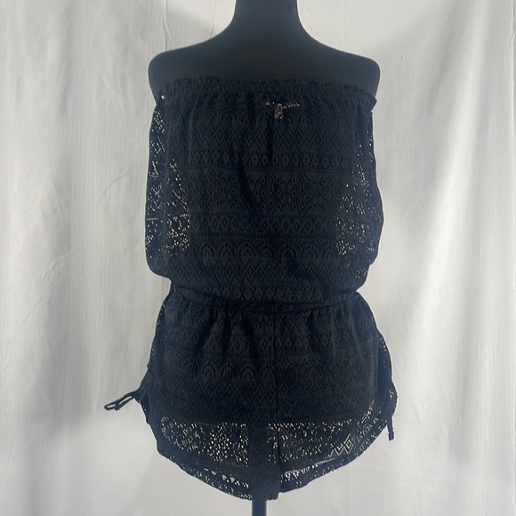 Victoria’s Secret Black lace swimsuit romper coverup, small - Picture 12 of 12
